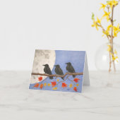 Carte de note inspirante Harvest Crows (Fleur jaune)