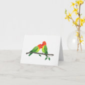 Carte de note Inspiration Lovebirds (Fleur jaune)