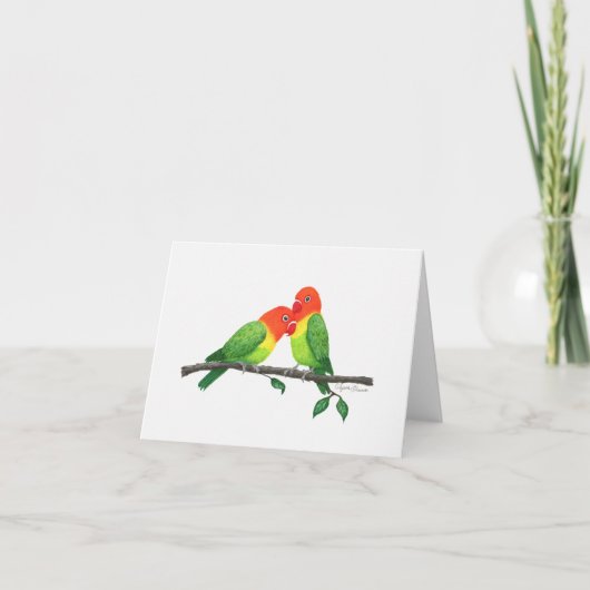 Carte de note Inspiration Lovebirds (Devant)