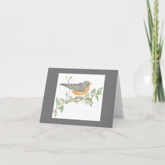 Carte de note Inspiration Robin (Devant)