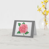 Carte de note Inspirative Pink Passion (Fleur jaune)