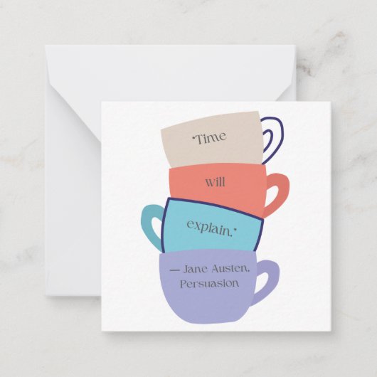 Carte de note inspirée de Jane Austen (Devant)