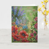 Carte de note intérieure de blanc de jardin d'été (Fleur jaune)