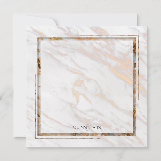 Carte de note Iridescente en marbre rose (Dos)