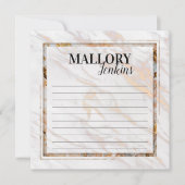 Carte de note Iridescente en marbre rose (Devant)