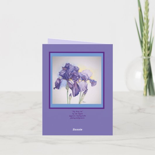 Carte de note Iris (Dos)