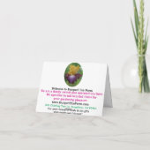 Carte de note Iris vierge "WONDERS JAMAIS CEASE" (Dos)