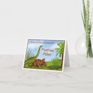 Carte de note jurassique de Merci de jungle de