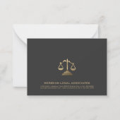 Carte de note juridique moderne Gold Scale (Devant)