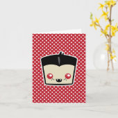 Carte de note Kawaii Dracula (Fleur jaune)
