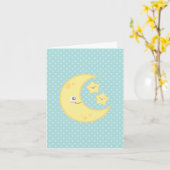 Carte de note Kawaii Moon et Stars (Fleur jaune)