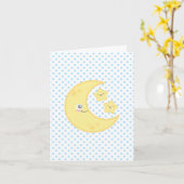 Carte de note Kawaii Moon et Stars (Fleur jaune)