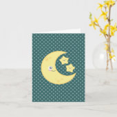 Carte de note Kawaii Moon et Stars (Fleur jaune)