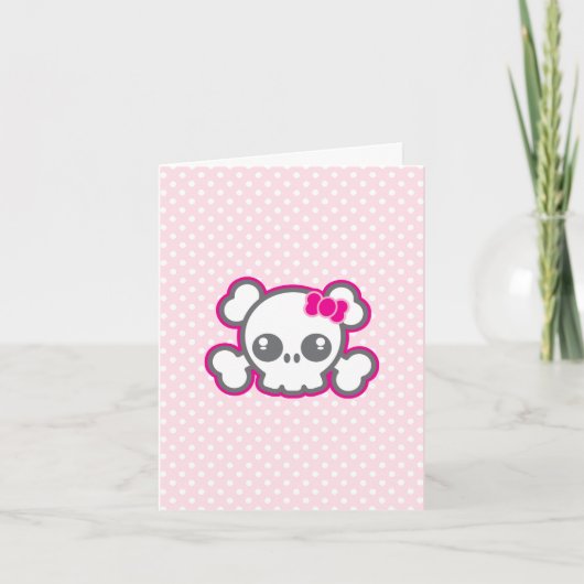 Carte de note Kawaii Pink Ribbon (Devant)