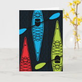 Carte de note Kayaks (Fleur jaune)