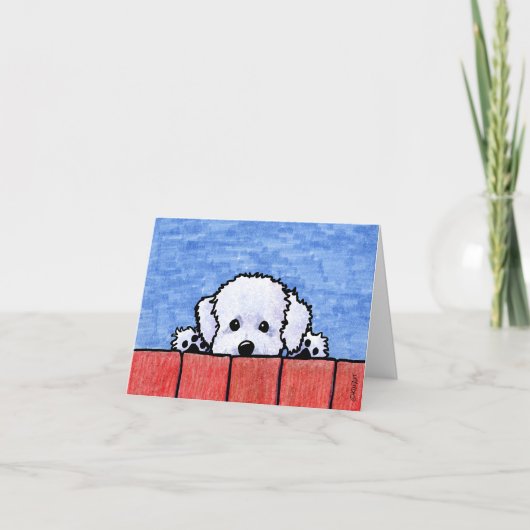 Carte de note KiniArt Bichon Frise (Devant)