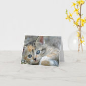 Carte de note Kitten (Fleur jaune)