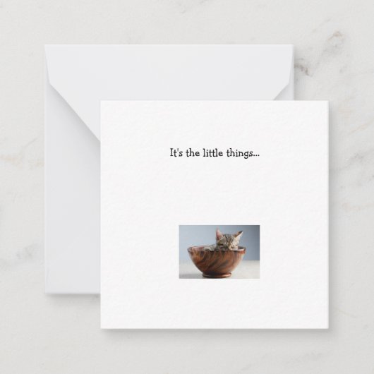 Carte de note Kitten Mini Thank You (Devant)