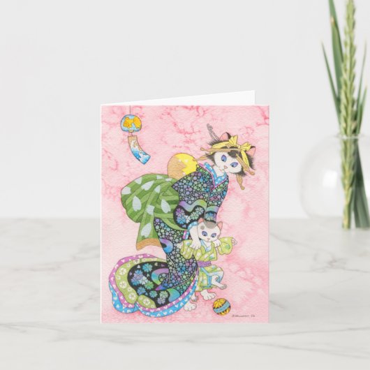 Carte de note kitty des premières étapes (Devant)