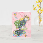 Carte de note kitty des premières étapes (Fleur jaune)