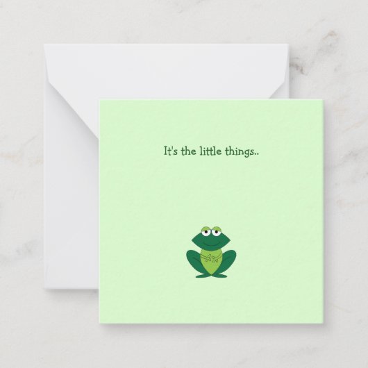 Carte de note Little Green Frog Thank You (Devant)