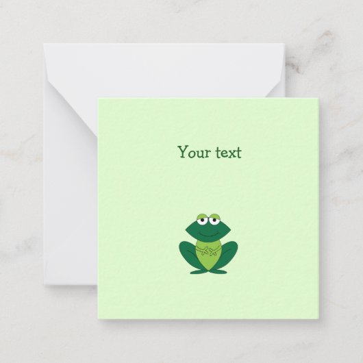 Carte de note Little Green Frog Thank You (Devant)