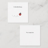 Carte de note Little Ladybug Mini Thank You (Devant / Derrière)