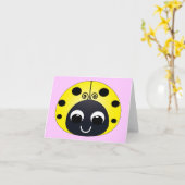 Carte de note Little Yellow Ladbug (Fleur jaune)