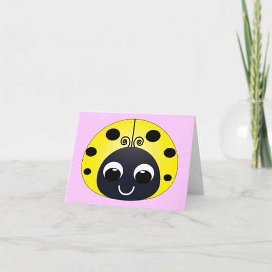 Carte de note Little Yellow Ladbug (Devant)