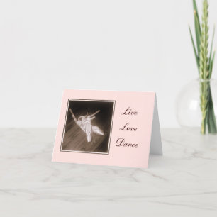 Carte de note 'Live, Love, Dance'