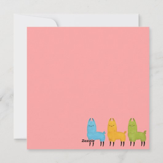 Carte de note Llama (Dos)