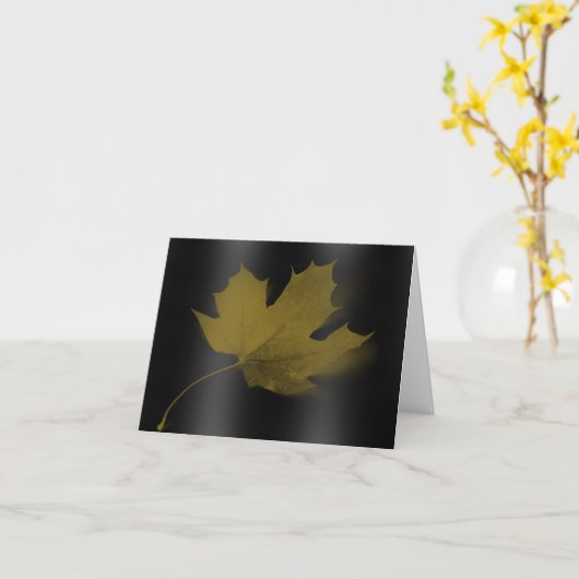 Carte de note Lonely Maple Leaf (Fleur jaune)