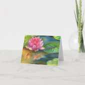 Carte de note - Lotus Flower and Goldfish (Devant)