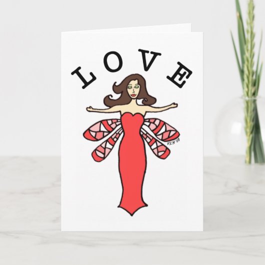 Carte de note Love Fée Dragonfly (Devant)