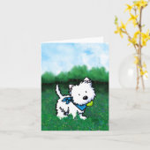 Carte de note ludique de Westie Park (Fleur jaune)