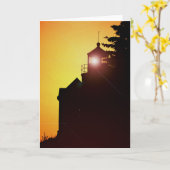 Carte de note - lumière basse de port (Fleur jaune)