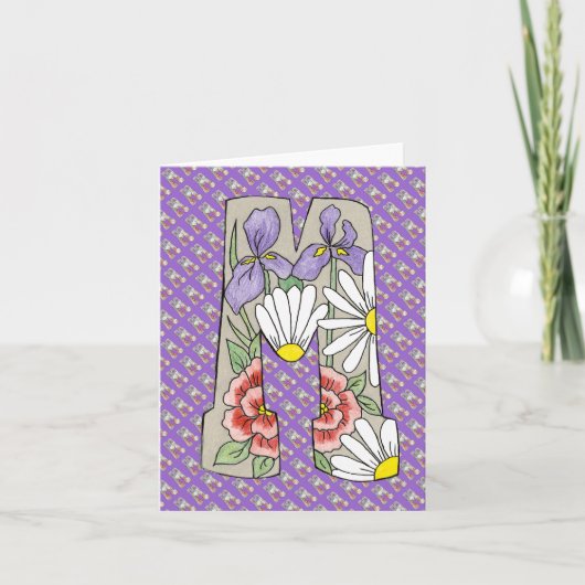 Carte de note M Lettre (Devant)