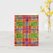 Carte de note MAC RAE TARTAN (Fleur jaune)