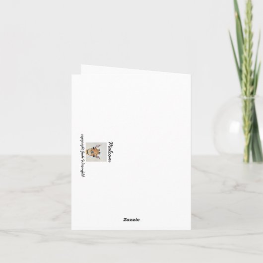 Carte de note Malcom avec intérieur vierge pour le (Dos)