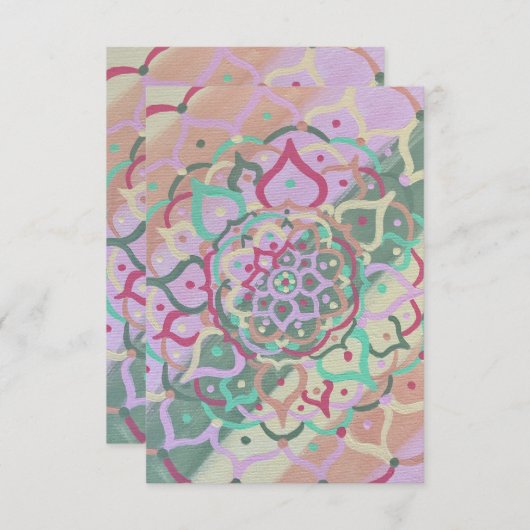 Carte de note Mandala (Devant / Derrière)