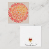 Carte de note Mandala (Devant / Derrière)