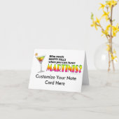 Carte de note - Martinis v. Happy Pills (Fleur jaune)