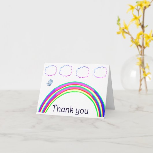 Carte de note Merci (Fleur jaune)