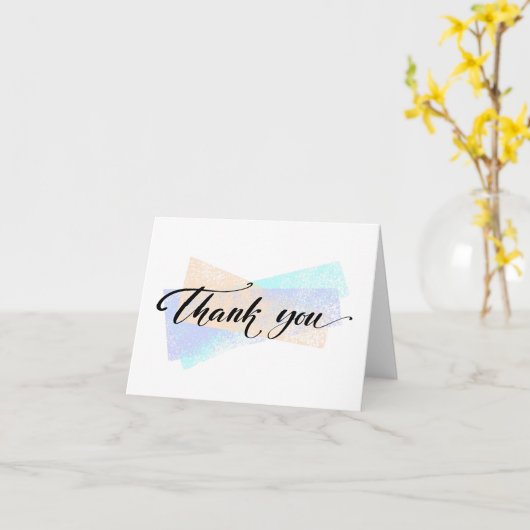 Carte de note Merci (Fleur jaune)