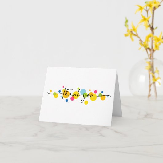 Carte de note Merci (Fleur jaune)