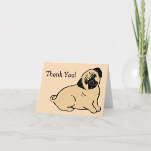 Carte de note Merci à la crème de carlin