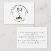 Carte de note Merci à l'électricien (Devant / Derrière)