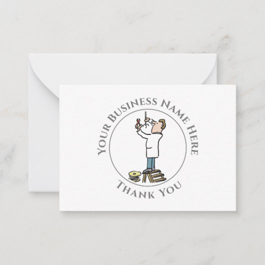 Carte de note Merci à l'électricien (Devant)