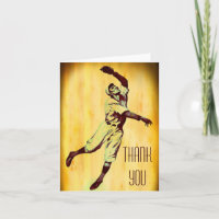 Carte de note Merci au joueur de baseball vintage