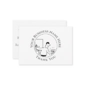 Carte de note Merci au plombier (Devant/Arrière en situation)